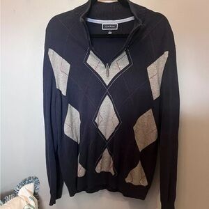 Club Room Black Argyle Sweater